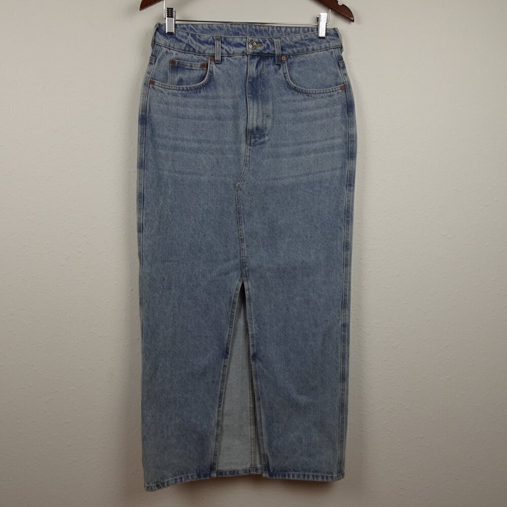 Industry Republic Clothing Maxi Skirt Women's Size 6 Blue Denim Long